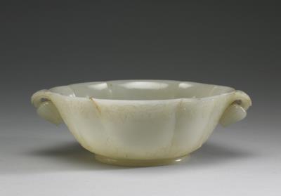 图片[2]-Jade flower-shaped bowl with two bud shaped handles, Mughal Empire-China Archive